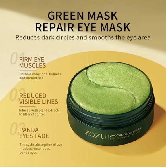 NEW ZOZU AVOCADO PUFFY EYE MASK - Picture 2 of 6